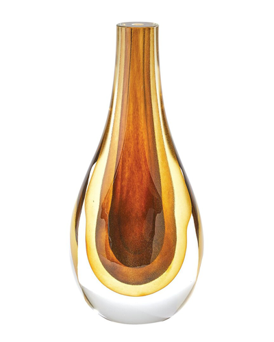 Global Views Large Gradient Vase In Yellow