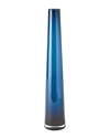 Global Views Small Glass Tower Vase In Blue