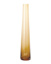 Global Views Small Glass Tower Vase In Yellow