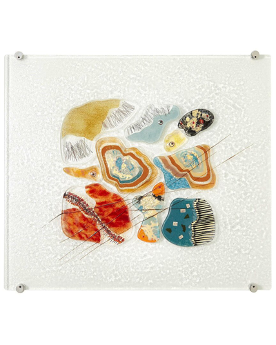 Global Views Fused Glass Wall Panel In Red