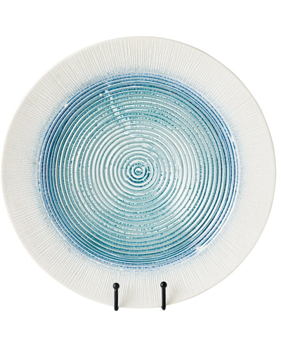 Global Views Ribbed Charger In White