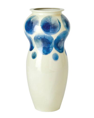 Global Views Spots Vase In White