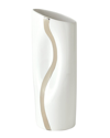 Global Views Small Loose Stripe Vase In White