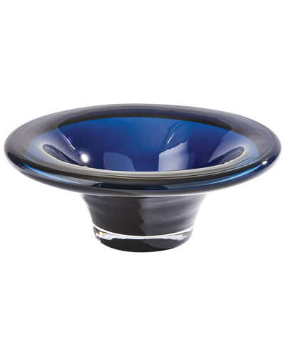 Global Views Large Tourneau Bowl In Blue