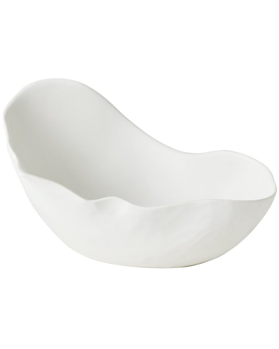 Global Views Small Horn Bowl In White