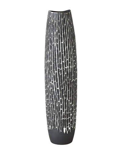 Global Views Medium Horsetail Vase In Grey