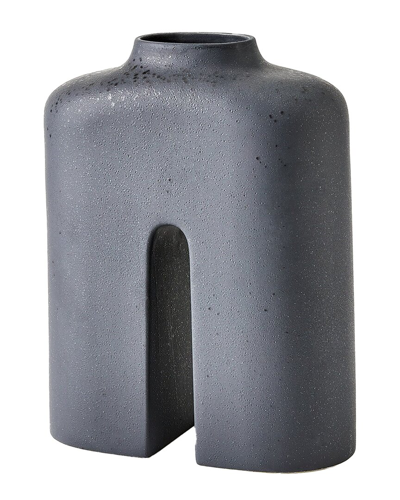 Global Views Large Guardian Vase In Black