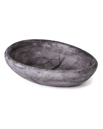 Global Views Small Oblique Bowl In Black