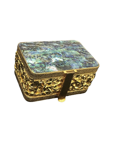 Tiramisu Rectangular Jewelry Box With Abalone Shell In Multi