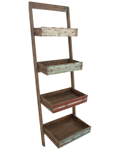 Peyton Lane 4-shelf Shelving Unit In Brown