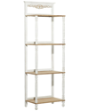 Peyton Lane Floral Carved 4-shelf Shelving Unit