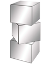 Peyton Lane Glass Mirrored Pedestal Table
