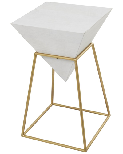 Peyton Lane Geometric Inverted Pyramid Accent Table With Stand