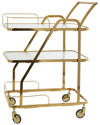Peyton Lane 3-tier Glass Shelf Bar Cart With Side Guards & Handle