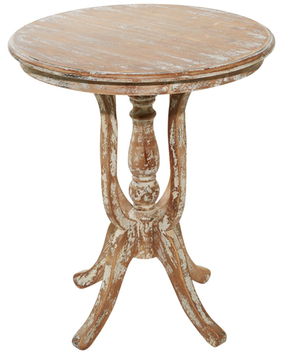 Peyton Lane Distressed Accent Table In Brown