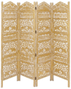 Peyton Lane Floral Handmade Hinged 4-panel Room Divider Screen