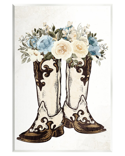 Stupell Cowboy Boot Mixed Flower Bouquet Wall Plaque Wall Art By Kim Allen