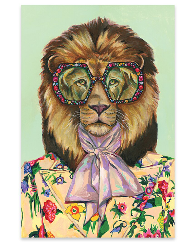 Icanvas Gucci Lion Print On Acrylic Glass By Heather Perry