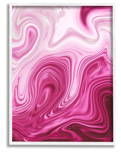 Stupell Pink Marble Abstract Swirls Framed Giclee Wall Art By Martina Pavlova