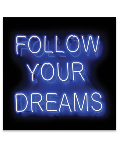 Icanvas Neon Follow Your Dreams Print On Acrylic Glass By Hailey Carr