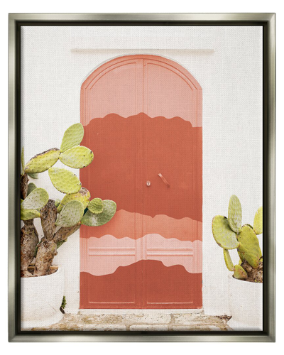 STUPELL CONTEMPORARY DESERT DOORWAY CACTUS FRAMED FLOATER CANVAS WALL ART BY LEAH STRAATSMA