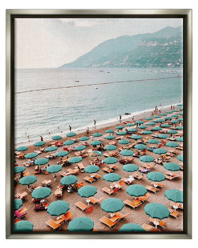 Stupell Beach Umbrellas Coastal Vacation Framed Floater Canvas Wall Art By Krista Broadway