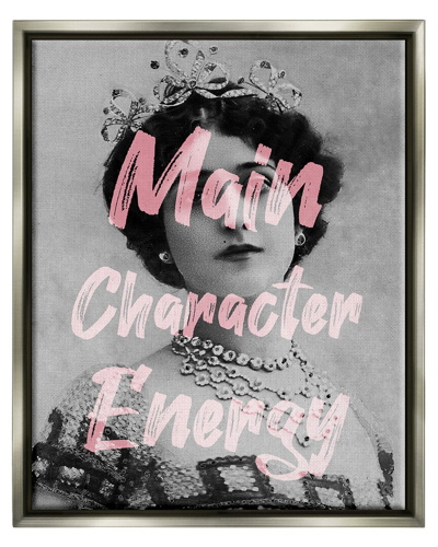 Stupell Main Character Energy Vintage Woman Framed Floater Canvas Wall Art By Daphne Polselli