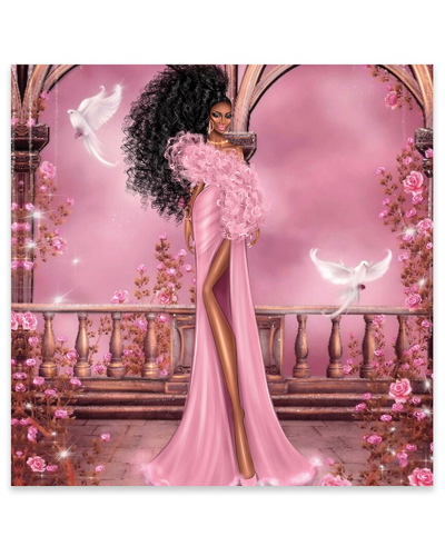 Icanvas Women In Pink Print On Acrylic Glass By Erin Felis