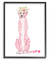 Stupell Pink Leopard Floral Garland Framed Giclee Wall Art By Patricia Pinto