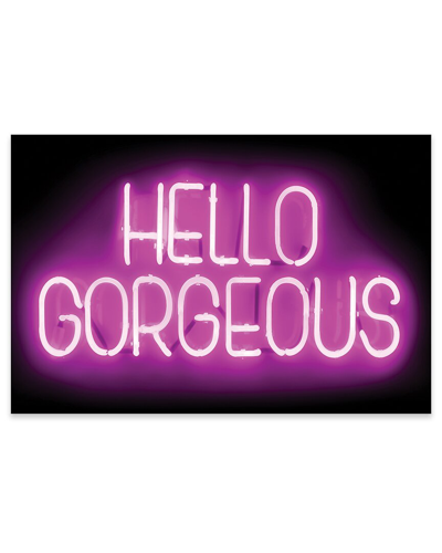 Icanvas Neon Hello Gorgeous Print On Acrylic Glass By Hailey Carr