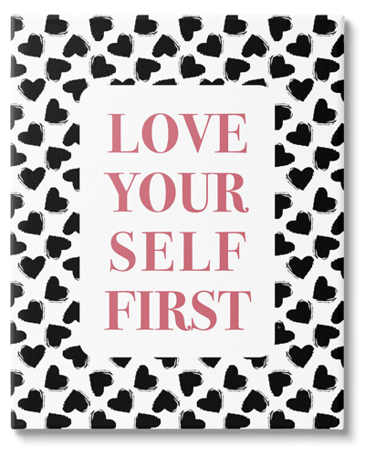 Stupell Love Yourself First Phrase Canvas Wall Art By Martina Pavlova