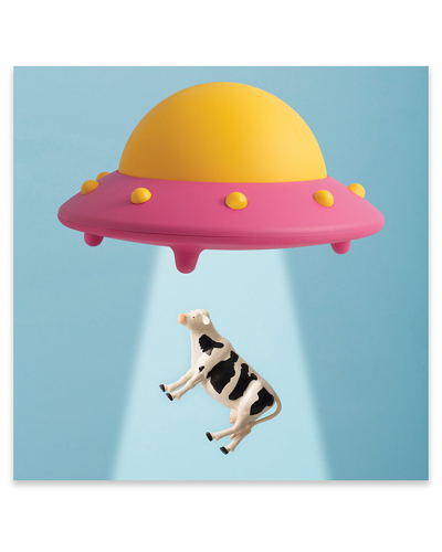 Icanvas Abducted Cow Print On Acrylic Glass By Pepino De Mar