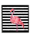 STUPELL BLOSSOMING PINK FLAMINGO STRIPES FRAMED GICLEE WALL ART BY PAUL BRENT