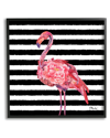 Stupell Blossoming Pink Flamingo Stripes Wall Plaque Wall Art By Paul Brent