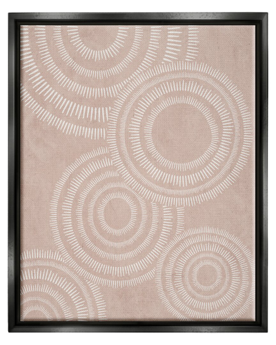 Stupell Boho Circles Beige Pattern Framed Floater Canvas Wall Art By Jj Design House Llc