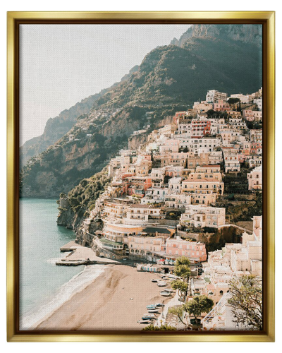 Stupell Cinque Terre Coastal Town Scenery Framed Floater Canvas Wall Art By Krista Broadway