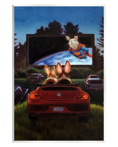 Stupell Romantic Bunny Movie Drive-in Wall Plaque Wall Art By Lucia Heffernan