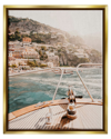 Stupell Boating Coastal Seaside Town Buildings Framed Floater Canvas Wall Art By Krista Broadway