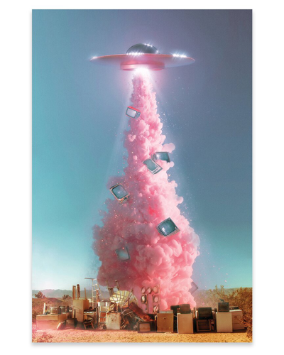 Icanvas Extraterrestrial Espionage Print On Acrylic Glass By Jonas Loose