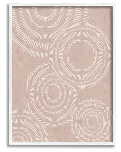 Stupell Boho Circles Beige Pattern Framed Giclee Wall Art By Jj Design House Llc