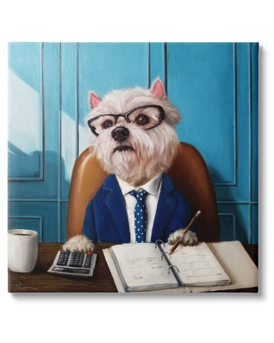 Stupell Office Worker Terrier Dog Canvas Wall Art By Lucia Heffernan