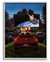 Stupell Romantic Bunny Movie Drive-in Framed Giclee Wall Art By Lucia Heffernan