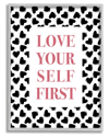 Stupell Love Yourself First Phrase Framed Giclee Wall Art By Martina Pavlova