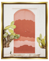 Stupell Contemporary Desert Doorway Cactus Framed Floater Canvas Wall Art By Leah Straatsma