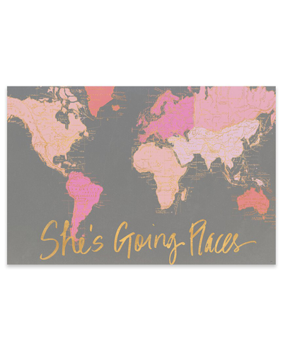 Icanvas She's Going Places Print On Acrylic Glass By Elizabeth Medley