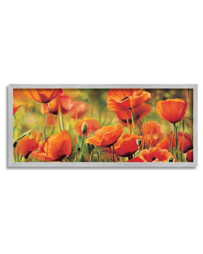 Stupell Wild Poppy Flowers Spring Blooms Framed Giclee Wall Art By Pierre Viollet In Orange