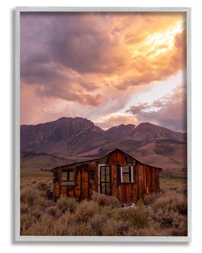 Stupell Rural Sunset Countryside Hut Framed Giclee Wall Art By Jeff Poe
