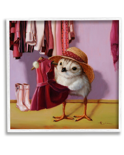 Stupell Bird Pink Dressing Room Clothes Framed Giclee Wall Art By Lucia Heffernan