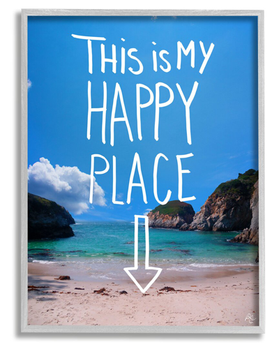 STUPELL MY HAPPY PLACE SUMMER BEACH FRAMED GICLEE WALL ART BY K. KAUFMAN