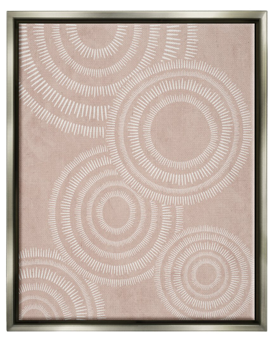 Stupell Boho Circles Beige Pattern Framed Floater Canvas Wall Art By Jj Design House Llc